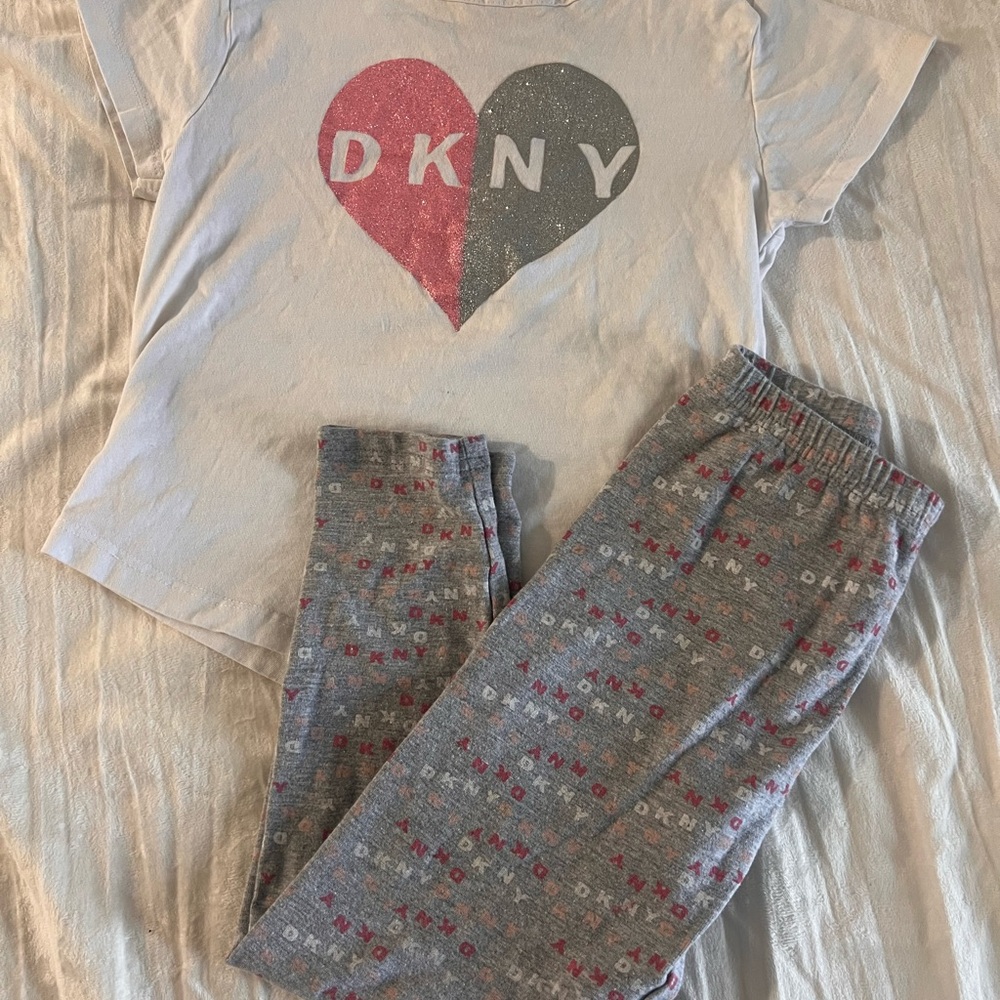 DKNY Kids Pajamas Set - Gray and Pink